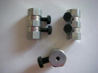 Serre-câble cylindrique à 2 vis M4 - L. 25 mm