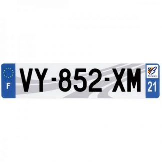 Plaque immatriculation auto - aspect 3d