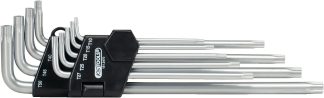 JEU DE 9 CLÉS MÂLES TORX® 5 PANS PERCÉES EXTRA LONGUES, T10 À T50 - KSTOOLS 151.2470